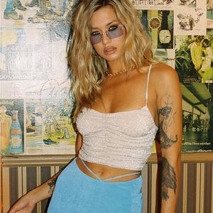 Princess Polly Gigi top champagne